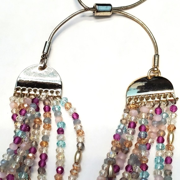 LOFT Multi-Color Multi-Strand Adjustable Beaded Bracelet - Picture 3 of 10